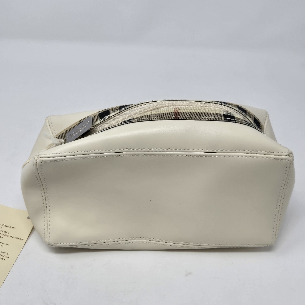 NWT BURBERRY FRAGRANCE TRAVEL POUCH CREAM NOVA CHECK PLAID COSMETIC MAKEUP CASE - Picture 4 of 14
